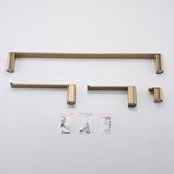 4 Pieces Bathroom Hardware Set Single Towel Bar, Towel Holder, Toilet Paper Holder