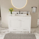 43" Bathroom Vanity Multi Functional Cabinet - White