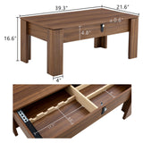 Multi Functional Coffee Table With Password Lock, Suitable For Storing Firearms And Wine - Walnut