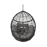 Kylie - Boho Style Hanging Basket Chair Rattan With Water Resistant Cushions