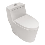 1 Piece Toilet, Dual Flush, Soft Closing Seat - White