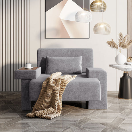 Modern Oversized Armchair With Soft Cushion For Living Room