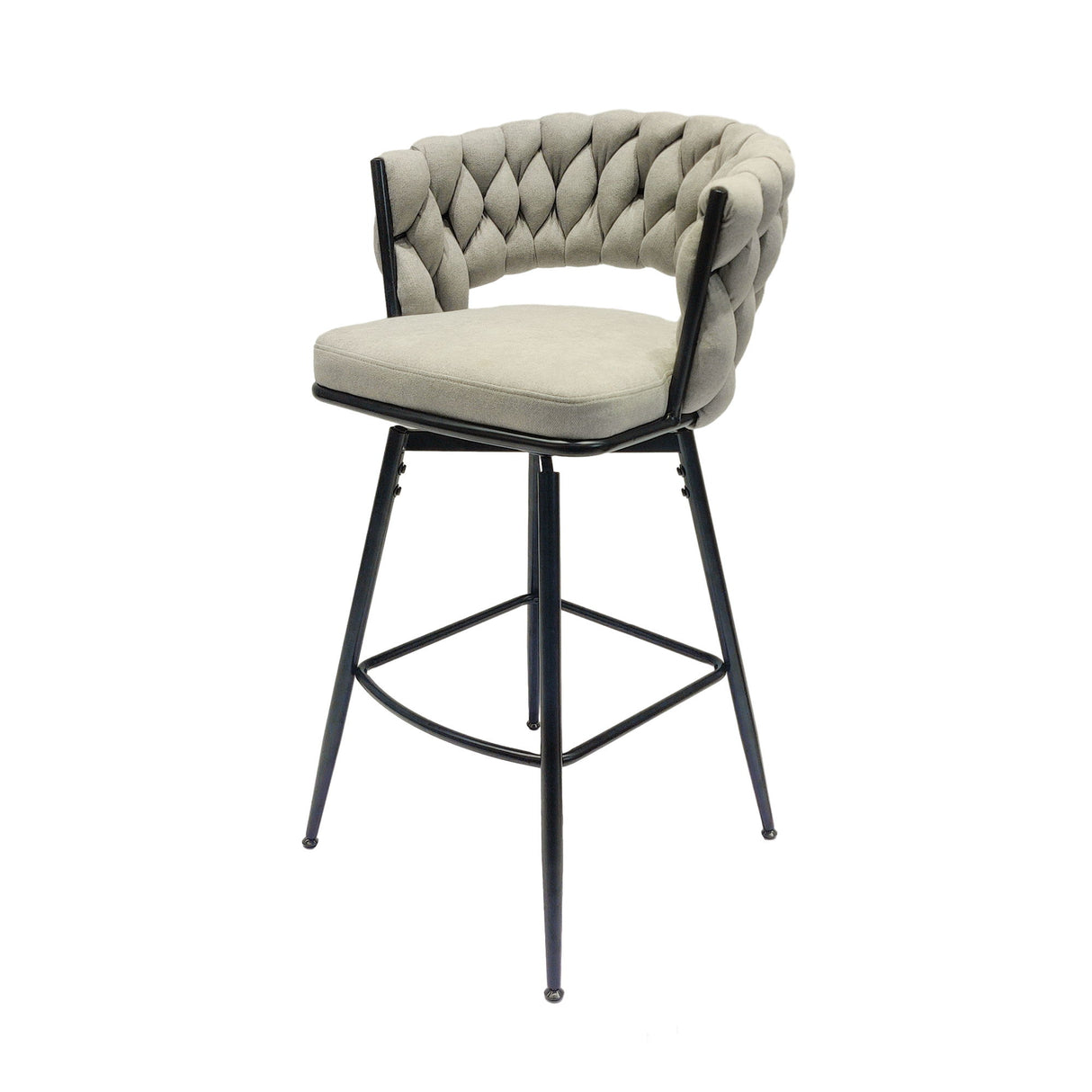 Bar Stool 360 Swivel With Back Footrest