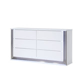 Moon - Smooth Dresser With LED - White