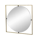 Poppy Mirror With Metal Frame Contemporary Design For Bathroom, Entryway Wall Decor