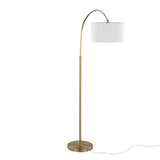 Salon Reader Contemporary Floor Lamp - Gold / White