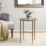 Bedford - Oval Mirror Accent Table - Antique Bronze