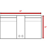 2 Person Wicker Conversation Set With Cushions, Weather Resistant