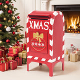 Christmas Mailbox Decoration With Festive Design, Classic Holiday Charm - Red