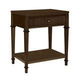 Kenna - Nightstand With Storage - Dark Coffee