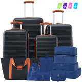 Hardshell Luggage Sets 4 Pieces + Bag Spinner Suitcase With Tsa Lock Lightweight - 16" / 20" / 24" / 28" Luggages