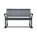 Baxter - Rocking Loveseat - Dark Gray