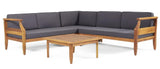 Aston - 4 Piece Sofa Set - Dark Gray