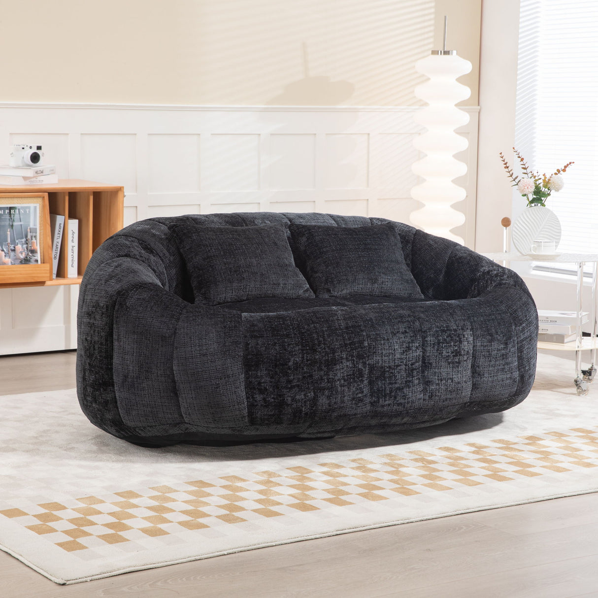 Bean Bag Lazy Sofa, Durable Comfort Lounger High Back Bean Bag Chair Couch