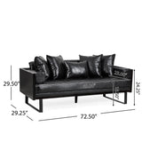 Contemporary Oversized Loveseat With Accent Pillow