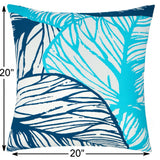 Leaf Vein Outdoor & Indoor Pillow - Indigo