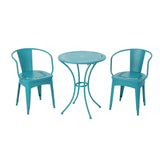 Lourdes - 3 Piece Metal Set - Teal