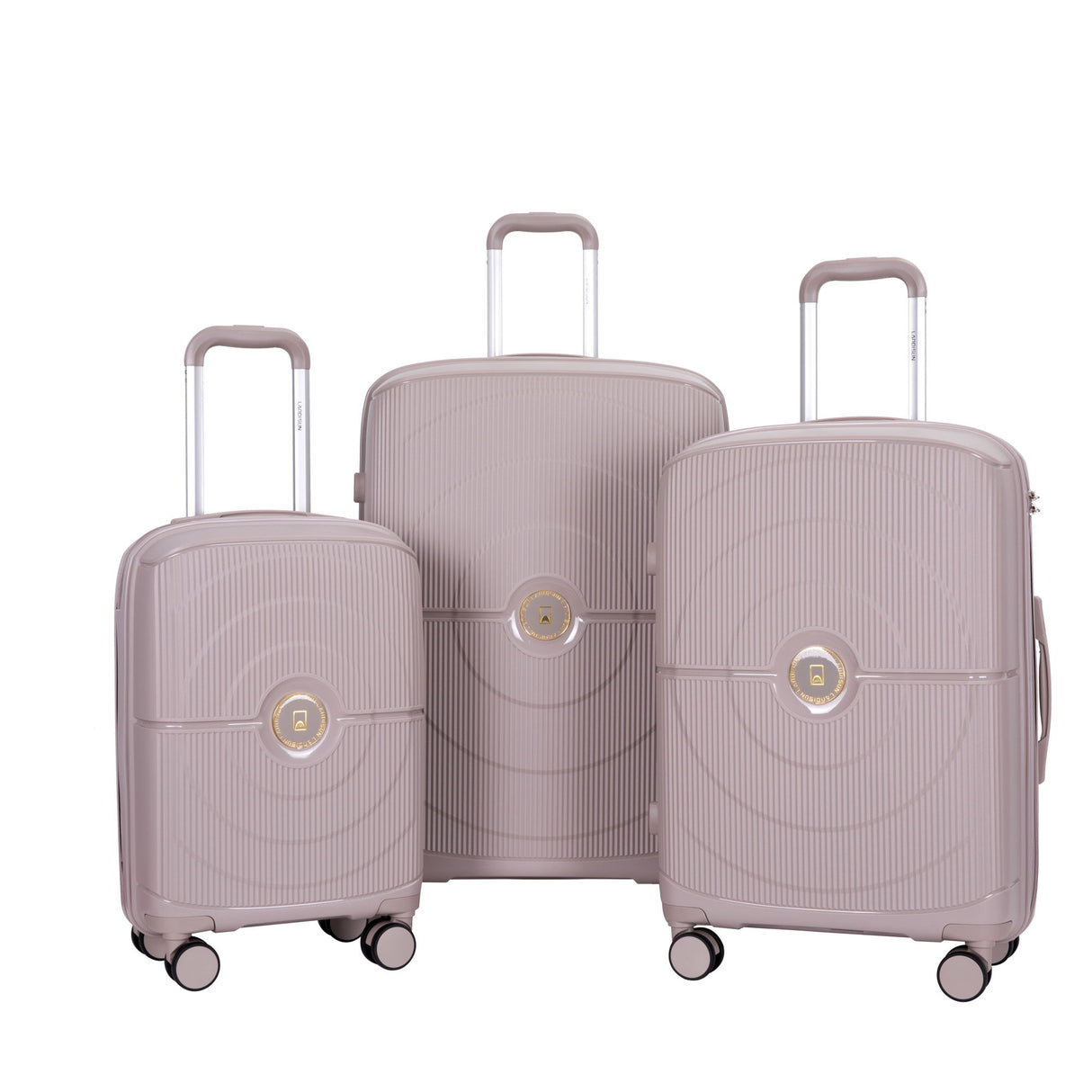 3 Piece Set Expandable Hardshell Suitcase Double Spinner Wheels