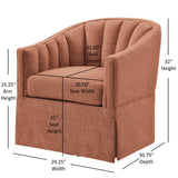 Solitude - Skirted Swivel Accent Chair With Hemp Like