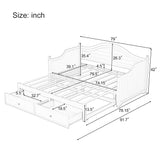Daybed With Extendable Trundle And Storage Drawers