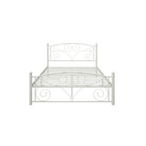 Full With Metal Frame Bed - White