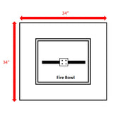 Outdoor Handcrafted Fire Pit Table - Charcoal