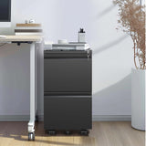 Metal Drawer Mobile File Cabinet With Lock For Home Office Organizer