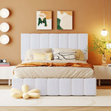 Elegant Upholstered Platform Bed With Hydraulic Storage System