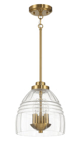 Ember - 3 Candle Lights Chain Pendant - Clear / Gold