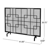 Dorothy - Modern Single Panel Iron Fire Screen