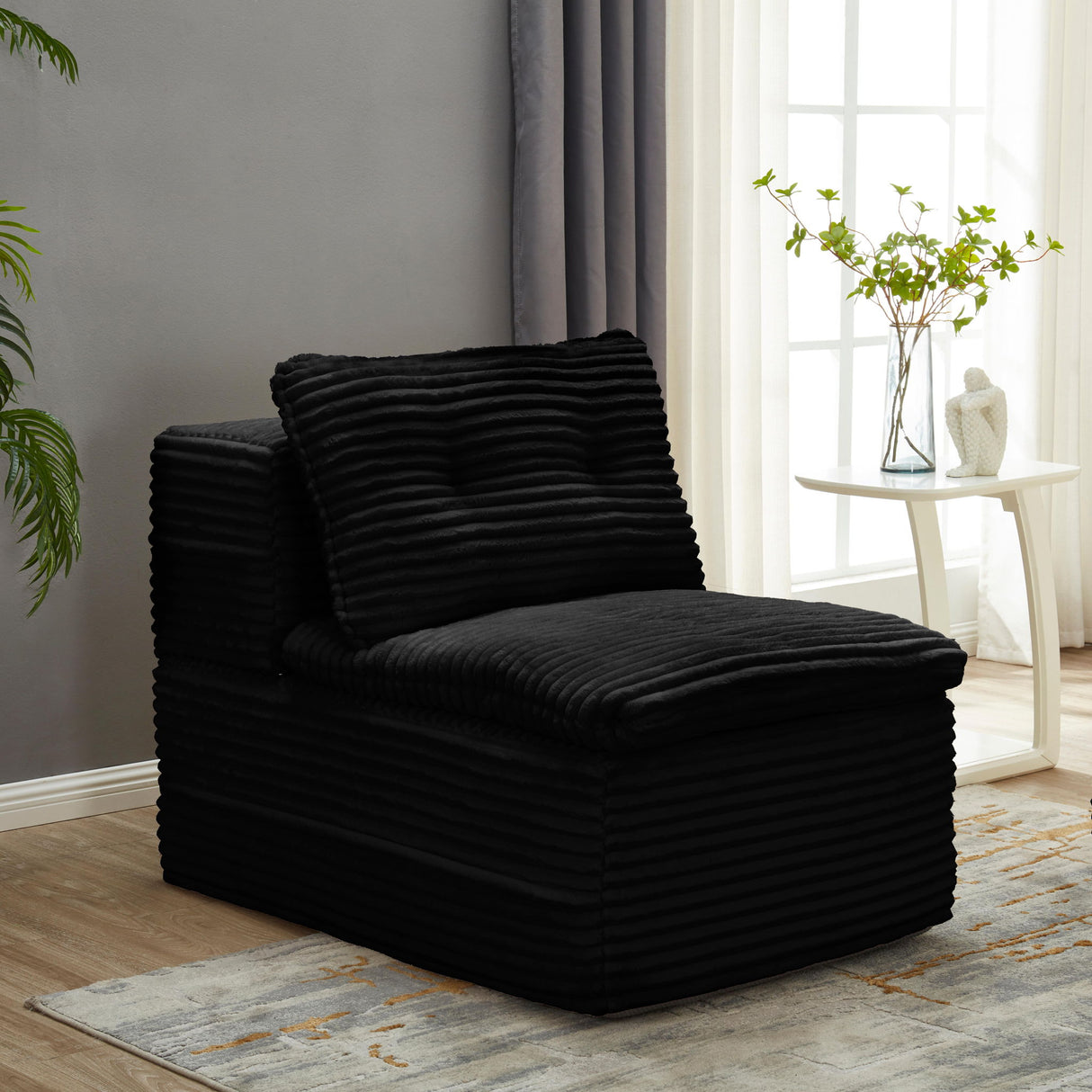 Multi Functional Sectional Sofa Bed With Independent Chaise Lounge And Functional Blanket