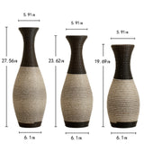 Designer Floor Vases, Large Vases For Home Decor Flooring (Set of 3)