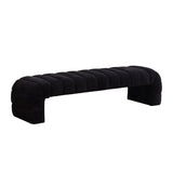 Modern Upholstered Armless Bed Bench With Channel Tufted Design