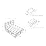 Lucille - Bed With Storage And Bookcase Headboard