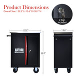 Double Door Clapboardl Multi Function Tool Cart - Black / Red