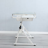 Adjustable Tempered Glass Drafting Printing Table With Chair