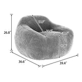 Giant Bean Bag Chair, Spacious Memory Foam With Armrests