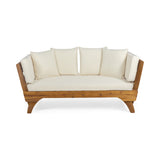 Outdoor Acacia Wood Expandable Daybed With Cushions