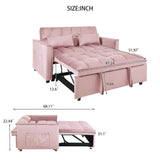 3 In 1 Pull Out Couch Convertible Sofa Bed With Reclining Backrest