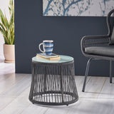 Boho Southport - Side Table With Glass Top