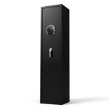 Large Capacity Quick Access Fingerprint Gun Safe, 4 - 5 Gun Biometric Metal Rifle Gun Security Cabinet Safe Locker - Black