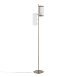 Rhonda - Contemporary / Glam Floor Lamp - Nickel / White