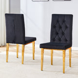 Vintage Style Armless Dining Chairs Set With Grid And Buckle Design