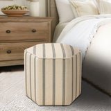 Accent Ottoman Printed Stripe
