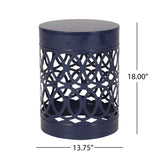 Outdoor Metal Large End Table, Modern Design