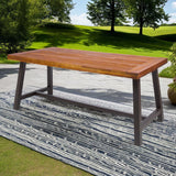 Outdoor Sandblast Finish Acacia Wood Dining Table