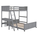 Full Over Full Bunk Bed With Desk