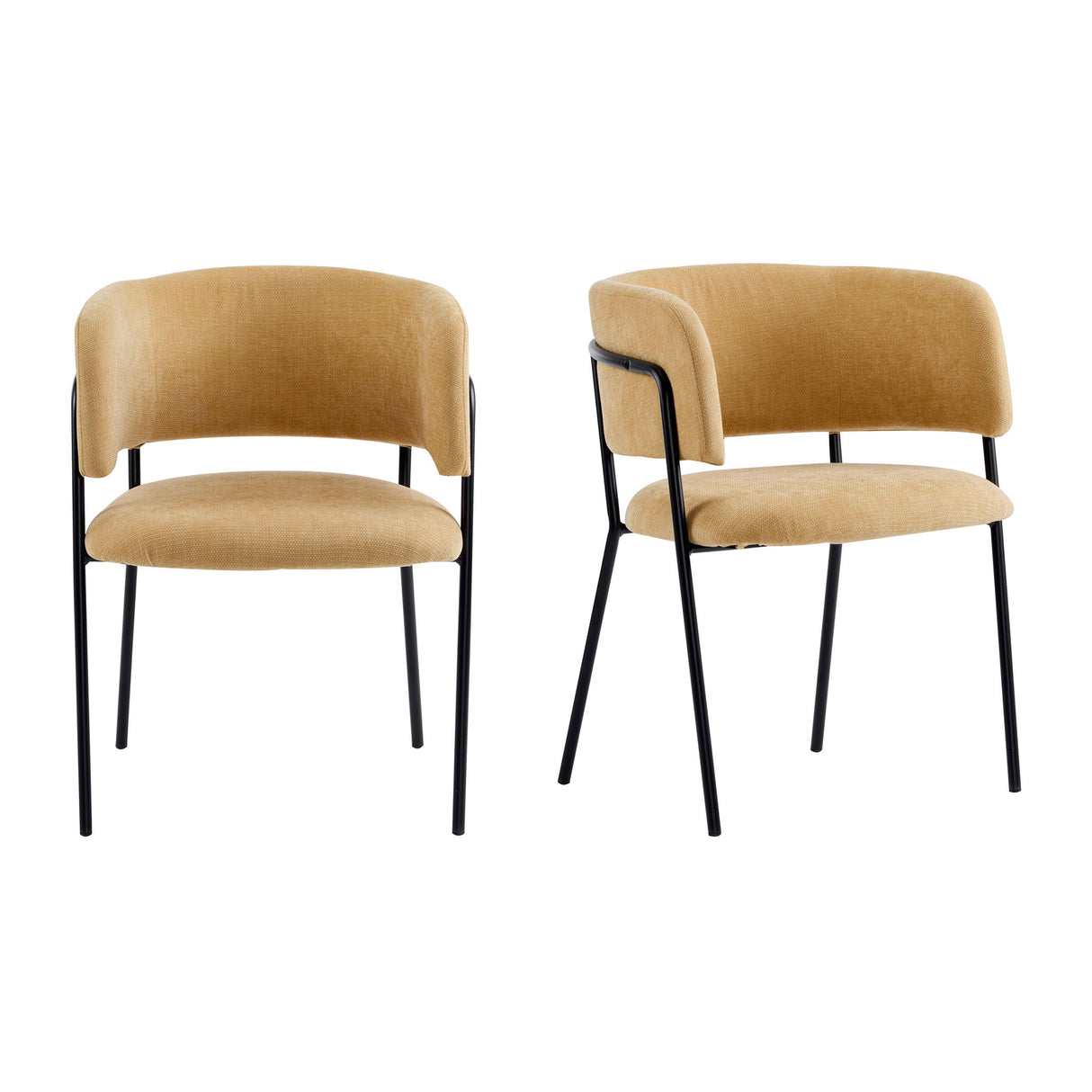 Modern Upholstered Arm Dining Chair Set