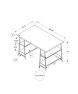Computer Desk For Home Office, Storage Shelves, Industrial Design