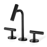 2 Handles Widespread 8" Bathroom Faucet With Solid Brass Construction - Matte Black